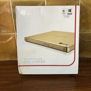 LG Ultra Slim Portable DVD Writer Gold Model GP65NG60